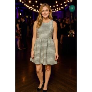 Altard State Fit & Flare Dress Womens Size Large Cut Out Bows Sparkle Holiday